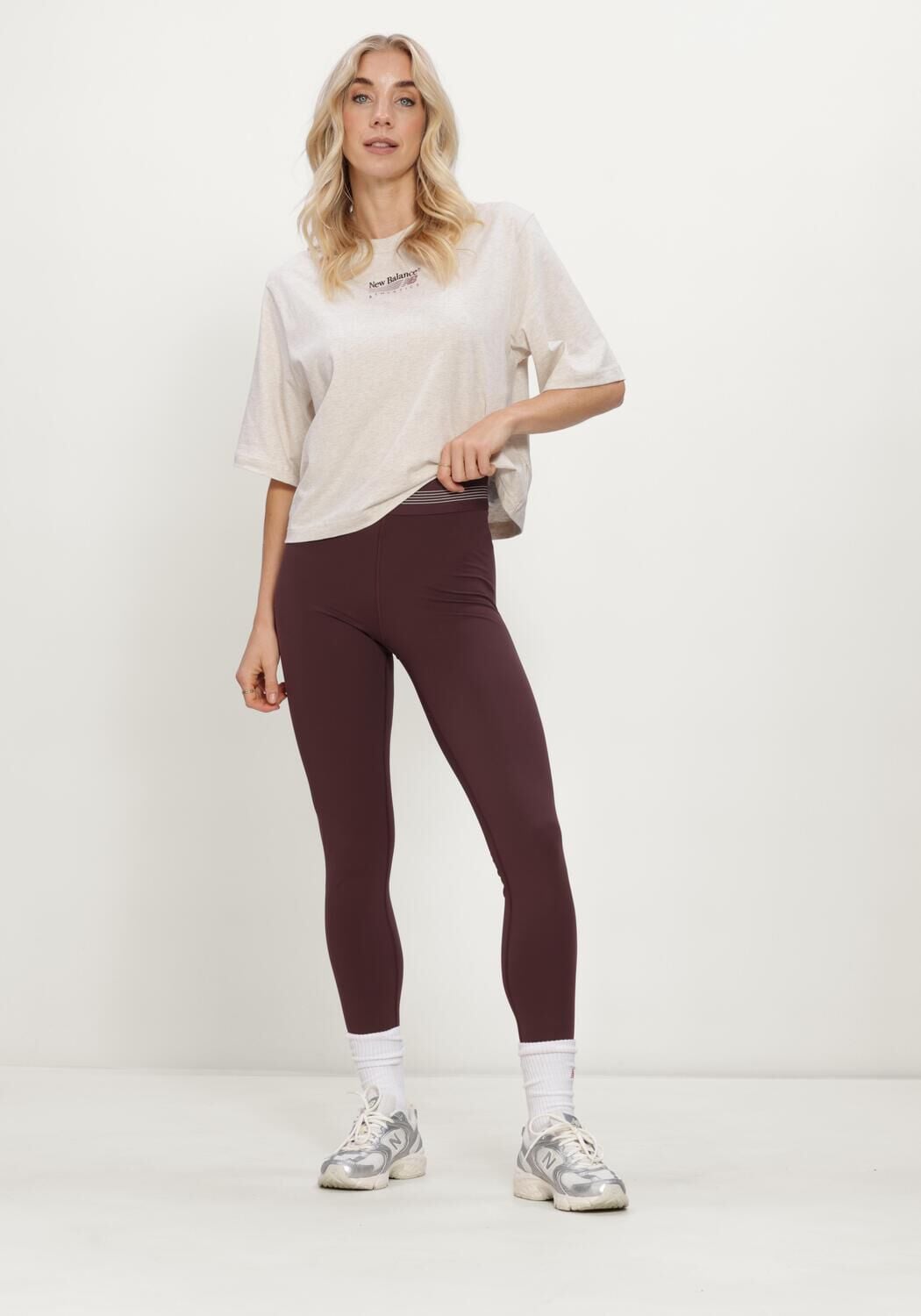NEW BALANCE Dames Broeken Ac Legging 25" Bordeaux
