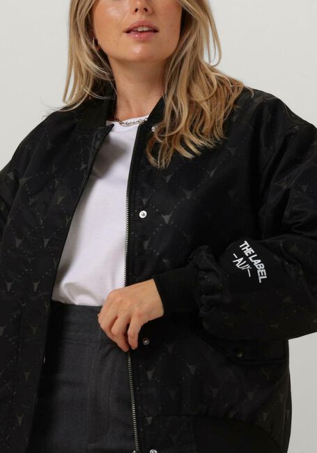 Zwarte ALIX THE LABEL Jack OVERSIZED BULL NYLON BOMBER - large