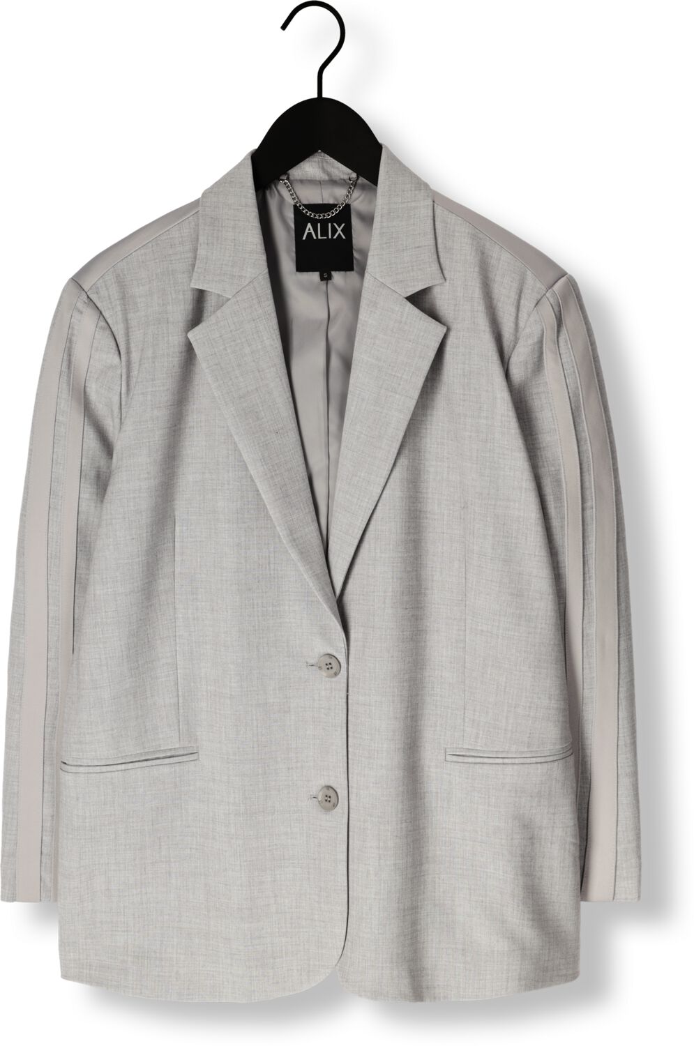 ALIX THE LABEL Dames Blazers Woven Flowy Blazer Lichtgrijs