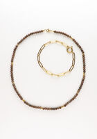 Bruine NOTRE-V Kettingen KETTING/ARMBAND COMBINATIE - medium