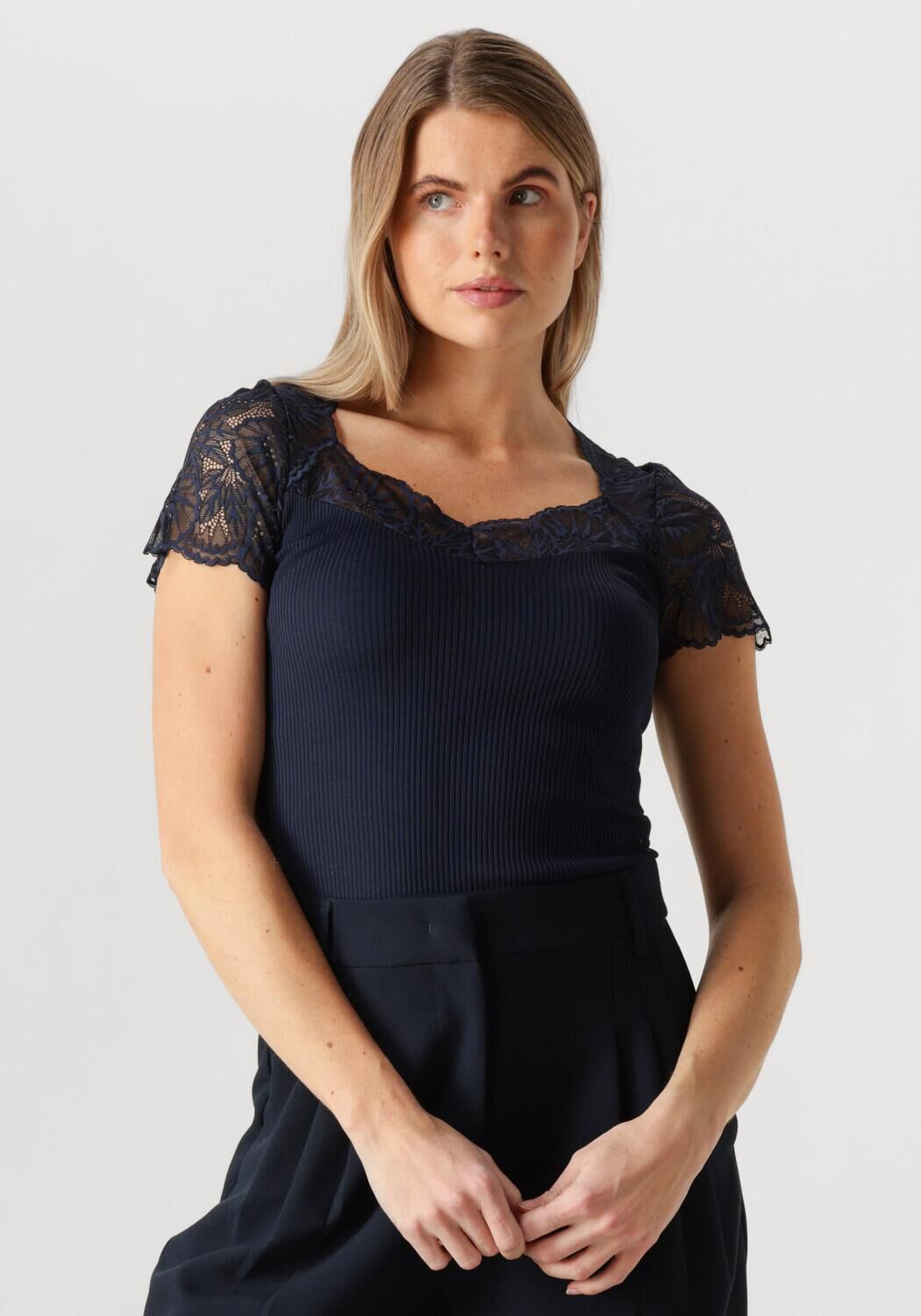 ROSEMUNDE Dames Tops & T-shirts Beatha Capsleeve Donkerblauw