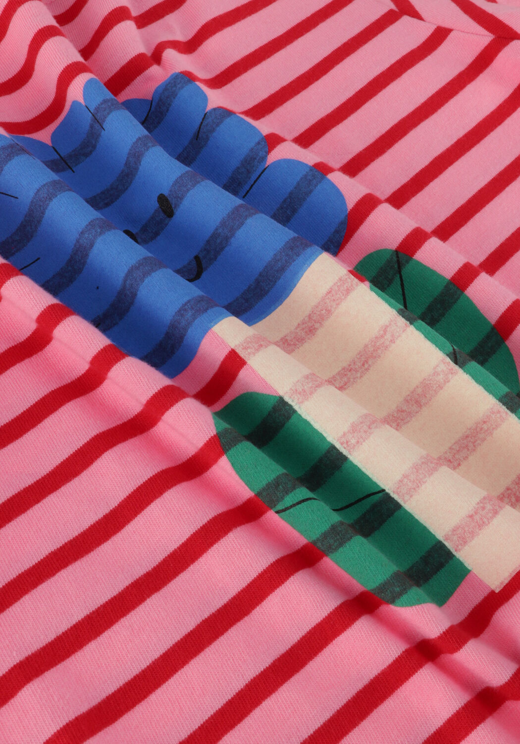 Roze Jelly Mallow T-shirt BIG FLOWER 7/8 SLEEVE T-SHIRT - large