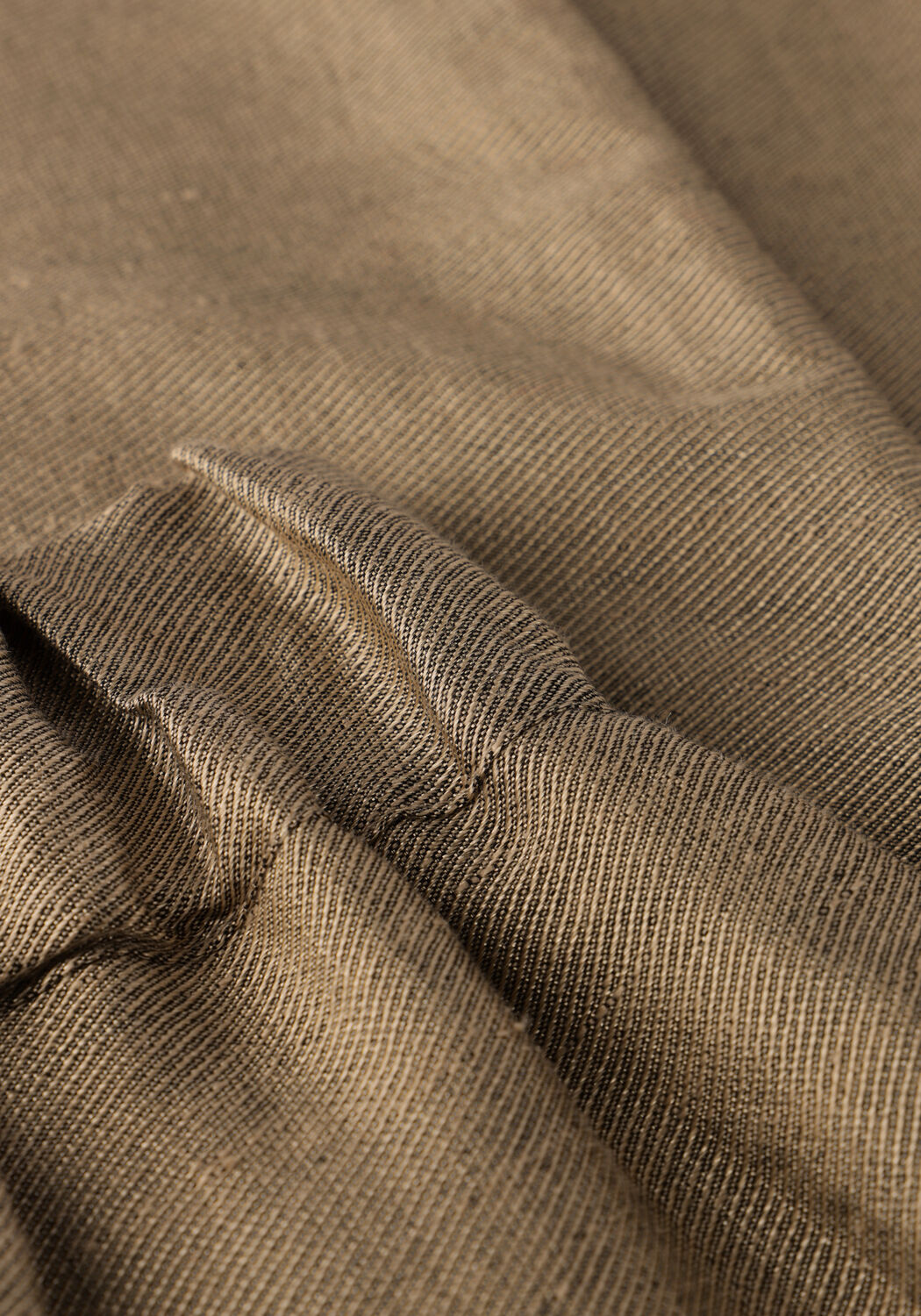 Khaki BY-BAR Wijde broek BENJI GLOSS PANT - large