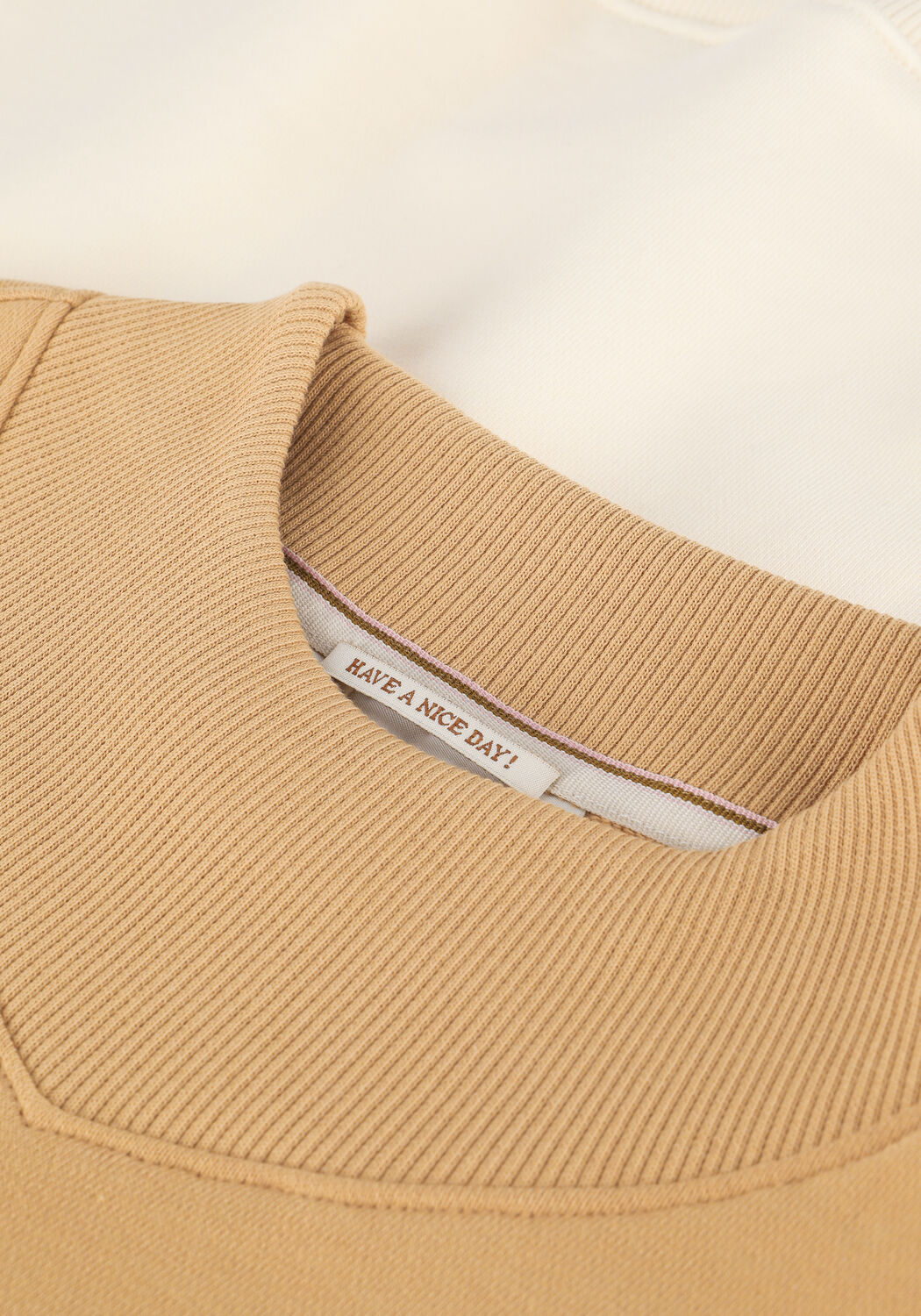 Beige SCOTCH & SODA Sweater COLOR BLOCK ORGANIC COTTON SWEAT - large