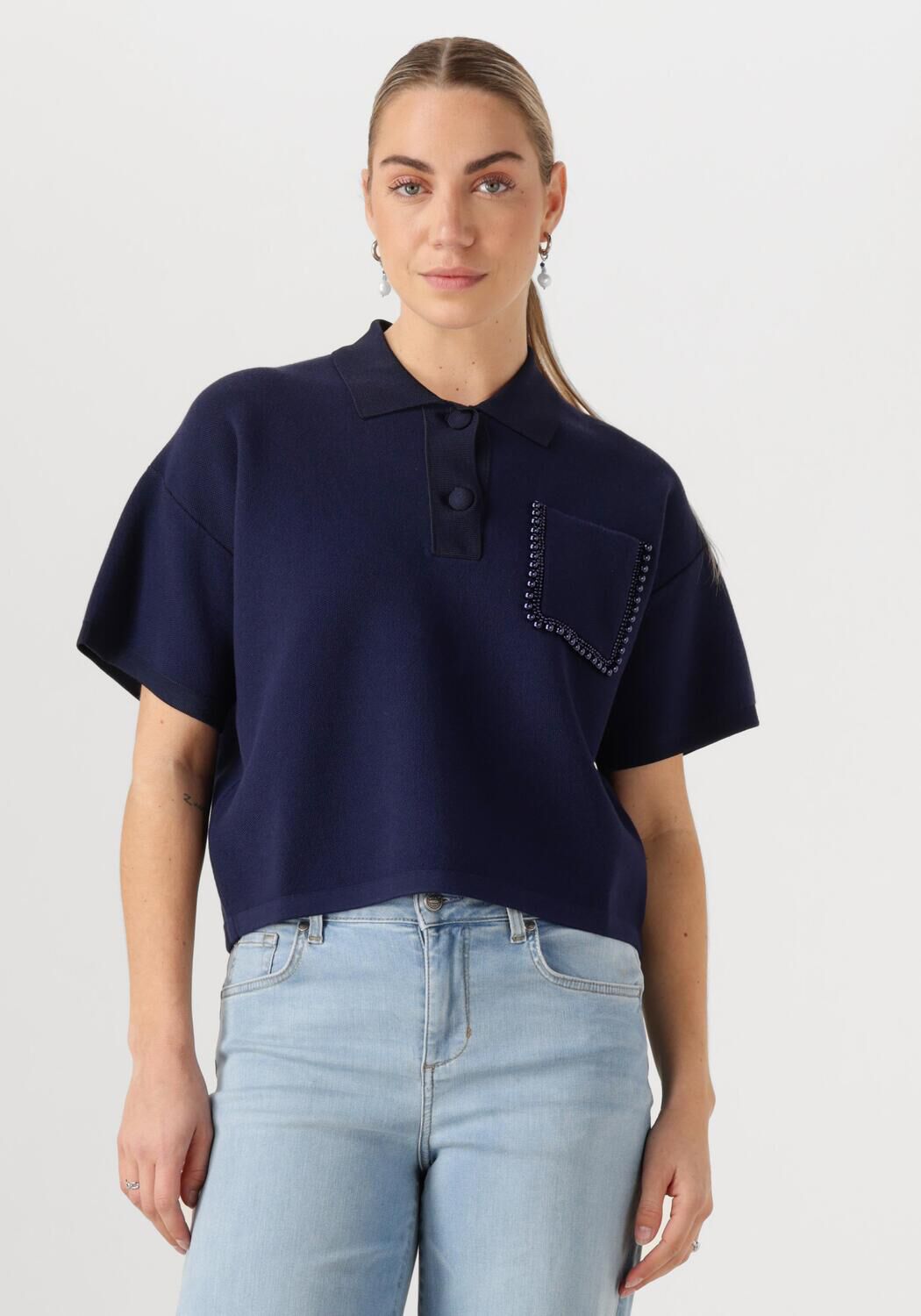 LIU JO Dames Tops & T-shirts Maglia Chiusa M l Donkerblauw
