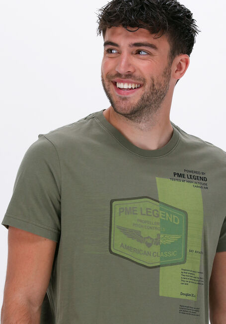 Groene PME LEGEND T-shirt SHORT SLEEVE R-NECK SINGLE JERSEY - large