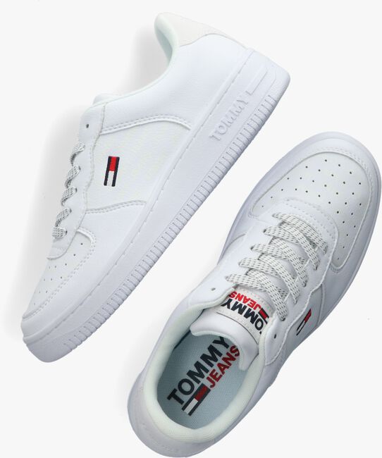 Witte tommy hilfiger lage sneakers wmns reflective basket Clearance