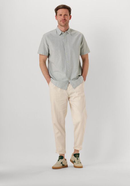 Lichtgrijze SELECTED HOMME Casual overhemd SLHREG-SUN SHIRT SS NOOS - large