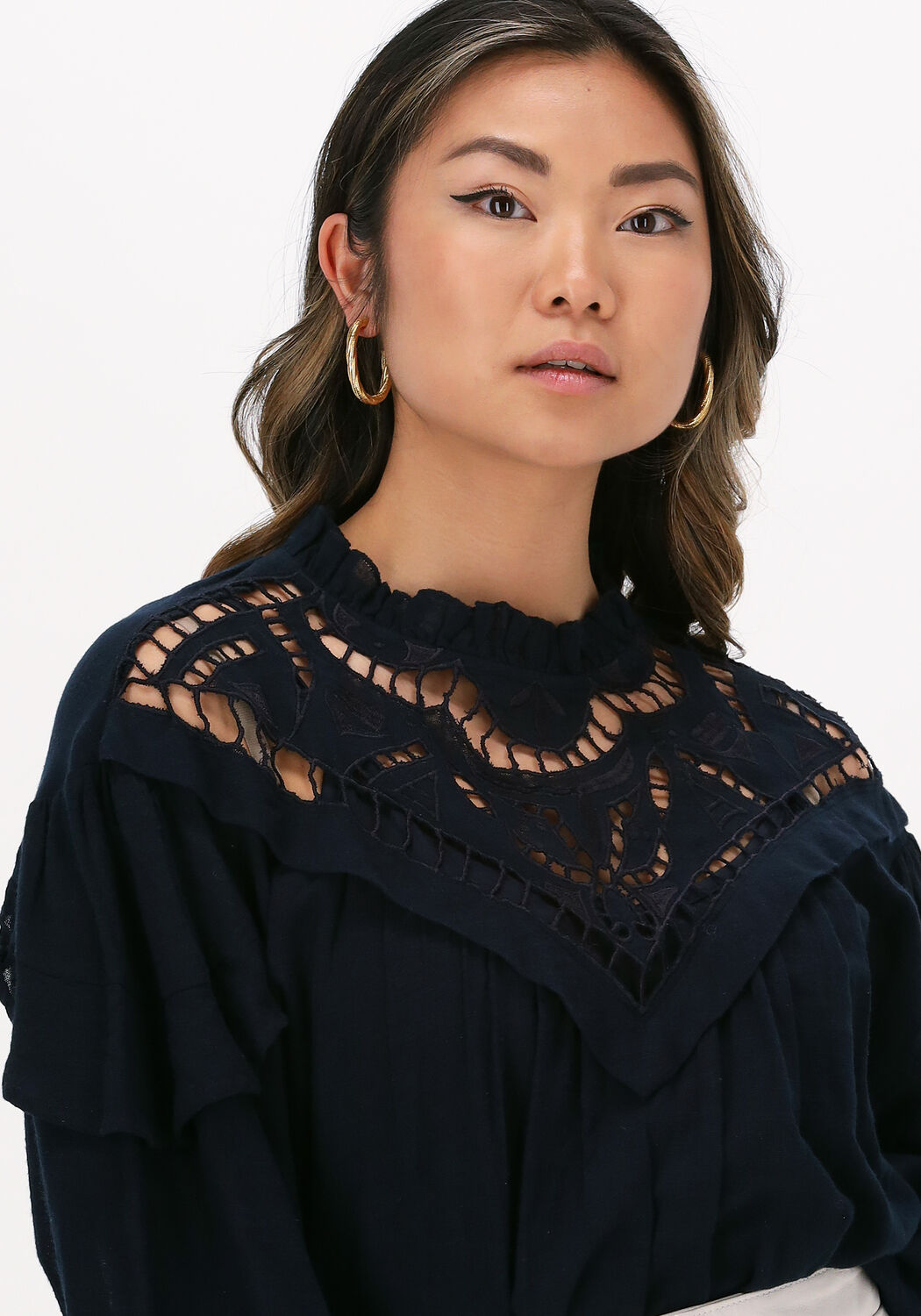 Donkerblauwe IBANA Blouses TARAH - large