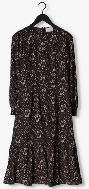 Bruine NEO NOIR Midi jurk VIKA MIX TEXTURE DRESS - large