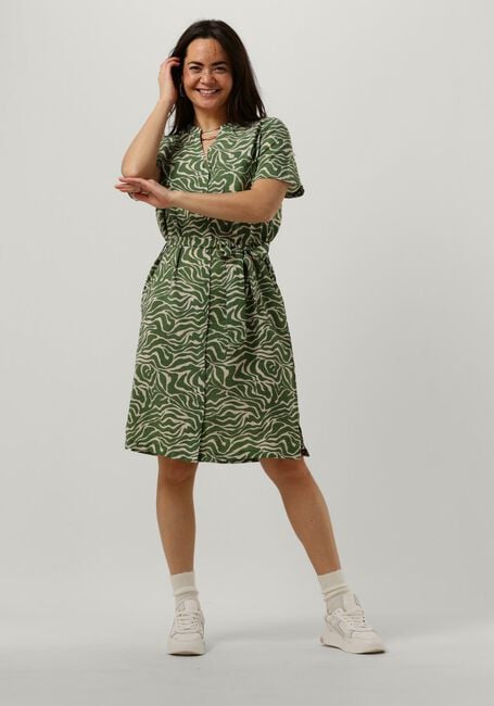 Groene OBJECT Mini jurk OBJSELINE S/S SHIRT DRESS - large