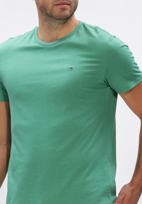 Groene TOMMY JEANS T-shirt TJM XSLIM JASPE HTR TEE EXT - large
