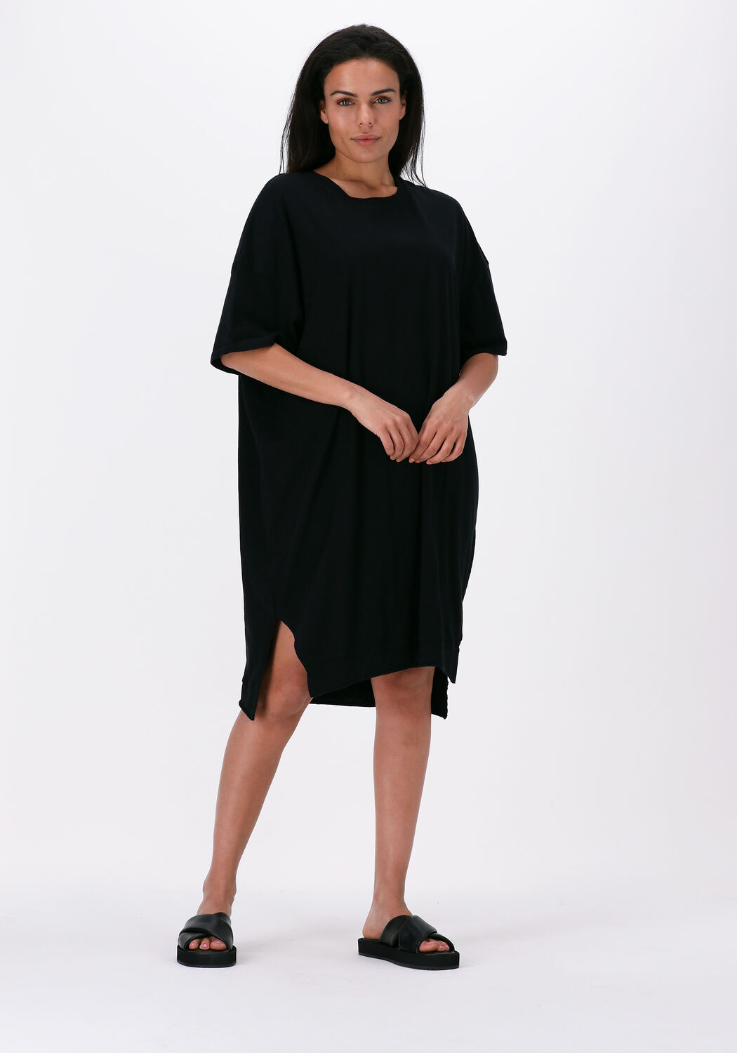 zwarte 10days midi jurk oversized tee dress heart