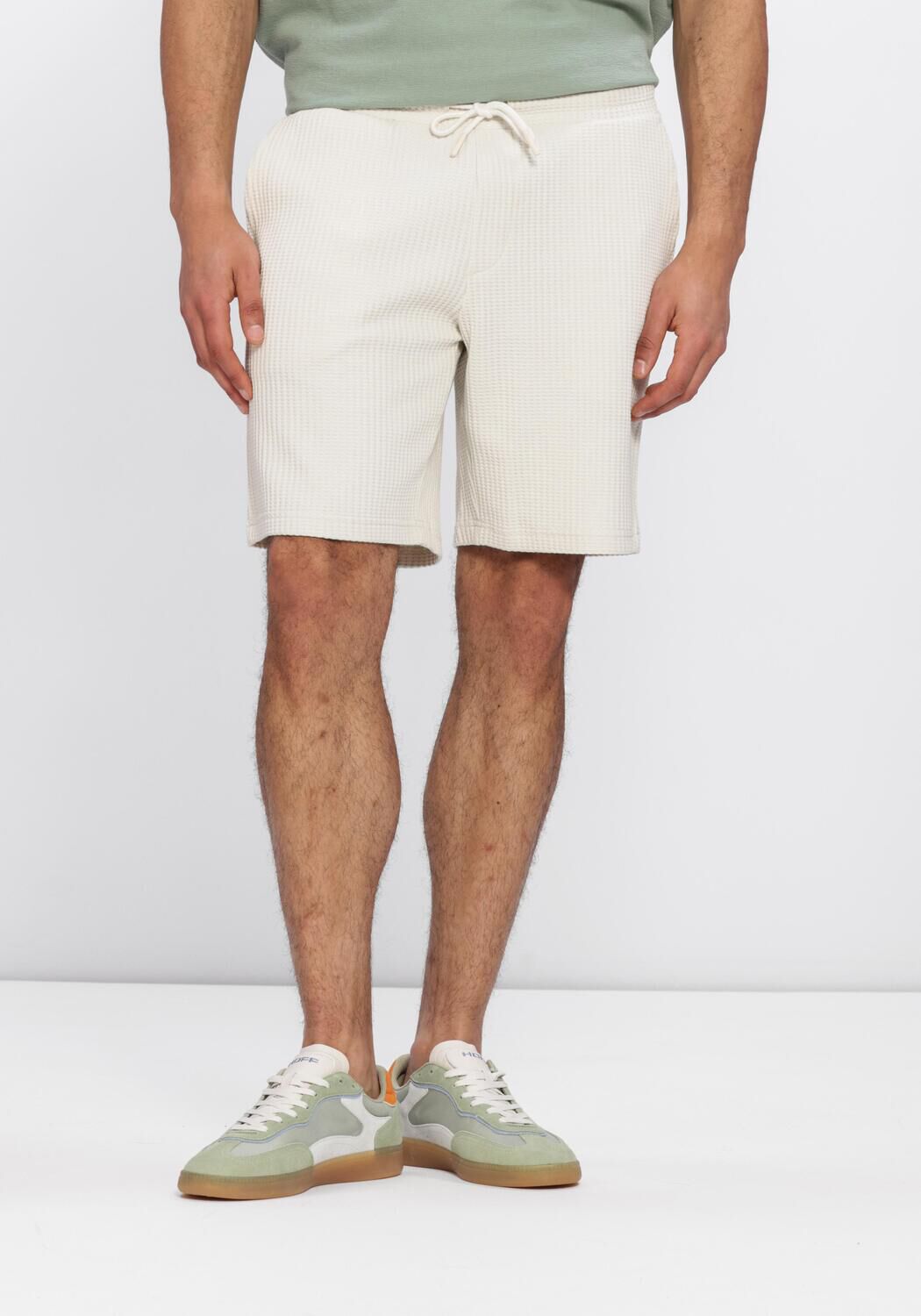 Beige DSTREZZED Korte broek LOGAN WAFFLE SWEATSHORT