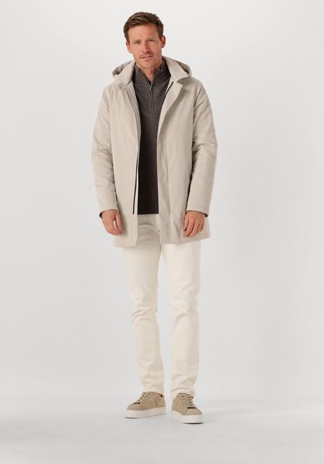 Grijze PROFUOMO Trui PULLOVER HALF ZIP WOOL BLEND - large