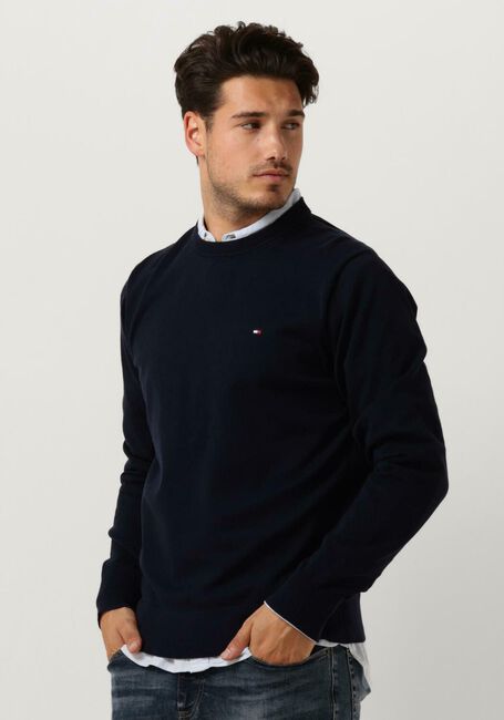 Donkerblauwe TOMMY HILFIGER Trui 1985 CREW NECK SWEATER - large