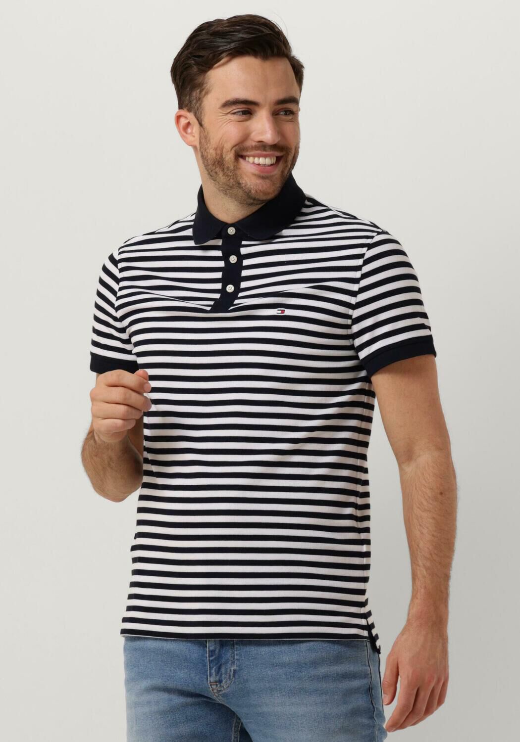 Tommy Hilfiger Slim fit poloshirt met logostitching model '1985'