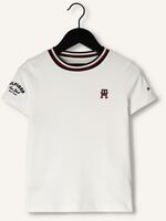 Witte TOMMY HILFIGER T-shirt MULTIBADGE MONOGRAM TEE S/S Witte TOMMY HILFIGER T-shirt MULTIBADGE MONOGRAM TEE S/S - medium