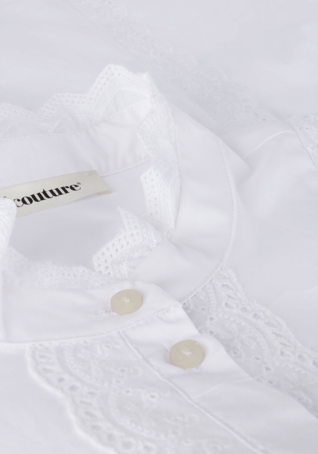Witte CO'COUTURE Blouses ALVA ANGLAISE CUFF SHIRT - large