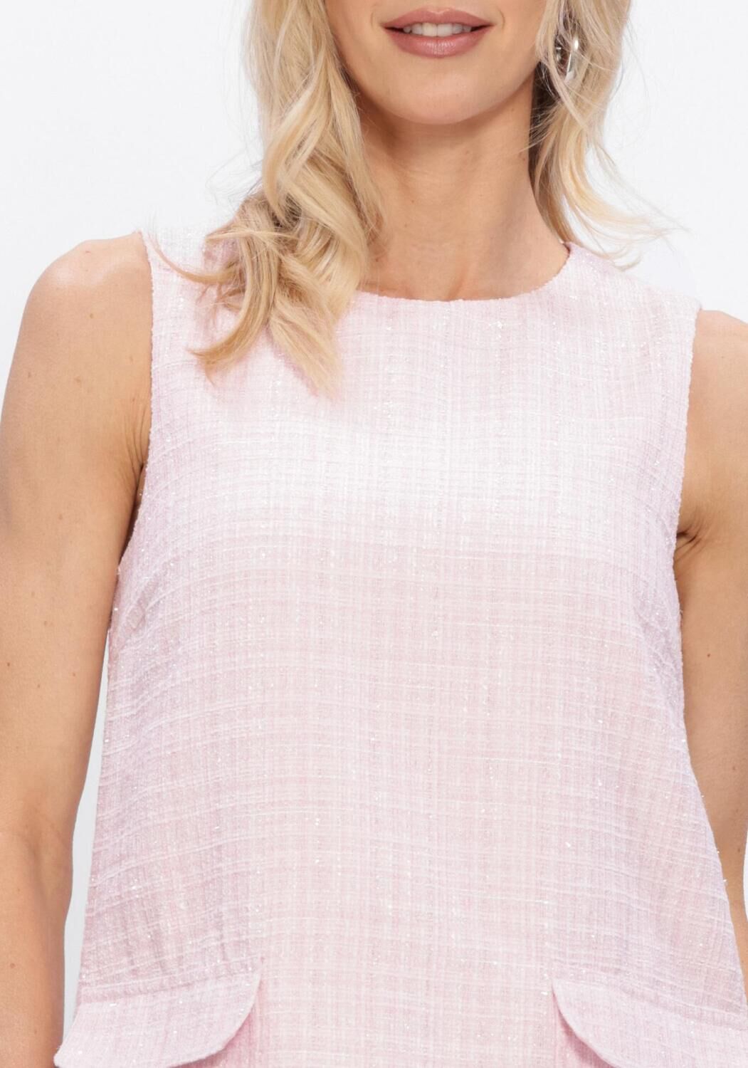 Roze Y.A.S. Jurken YASJOSE SL BOUCLE DRESS - large