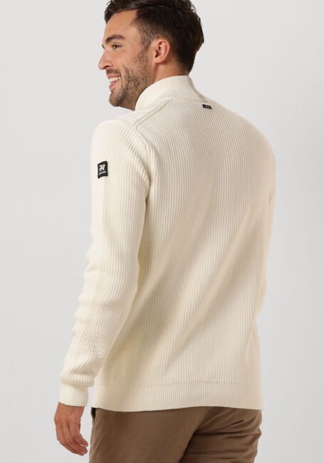 Beige VANGUARD Trui HALF ZIP COLLAR COTTON NYLON - large