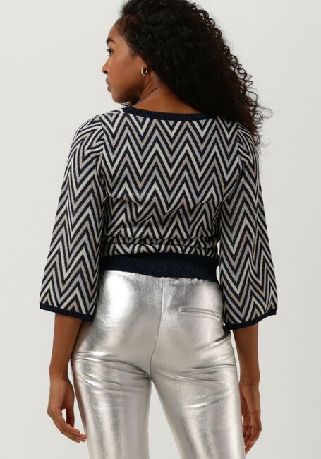 Donkerblauwe NEO NOIR Trui JOHANNA POINT KNIT BLOUSE - large