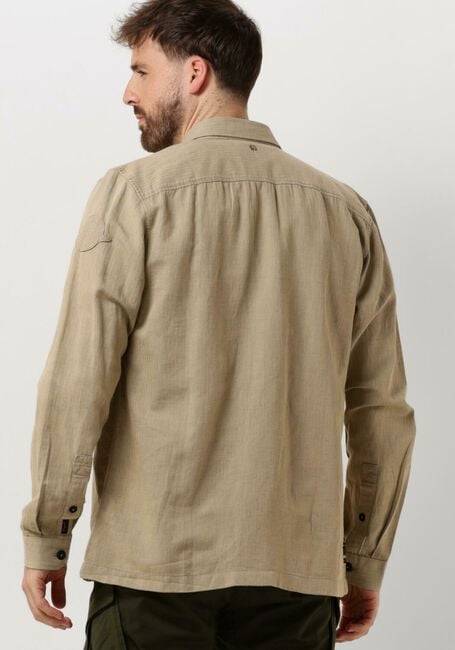 Beige PME LEGEND Casual overhemd LONG SLEEVE SHIRT CTN/LINEN 2 TONE HERRINGBONE - large