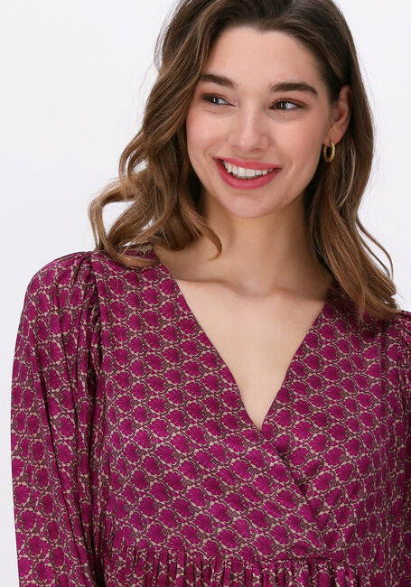 Paarse SISSEL EDELBO Midi jurk KLINT DRESS - large