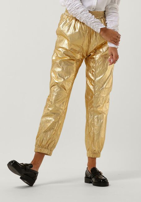 Gouden CO'COUTURE Pantalon TRICE METAL TECH PANT - large