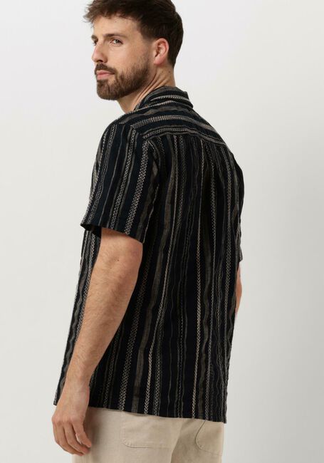 Donkerblauwe ANERKJENDT Casual overhemd AKLEON S/S STRUCTURE SHIRT - large