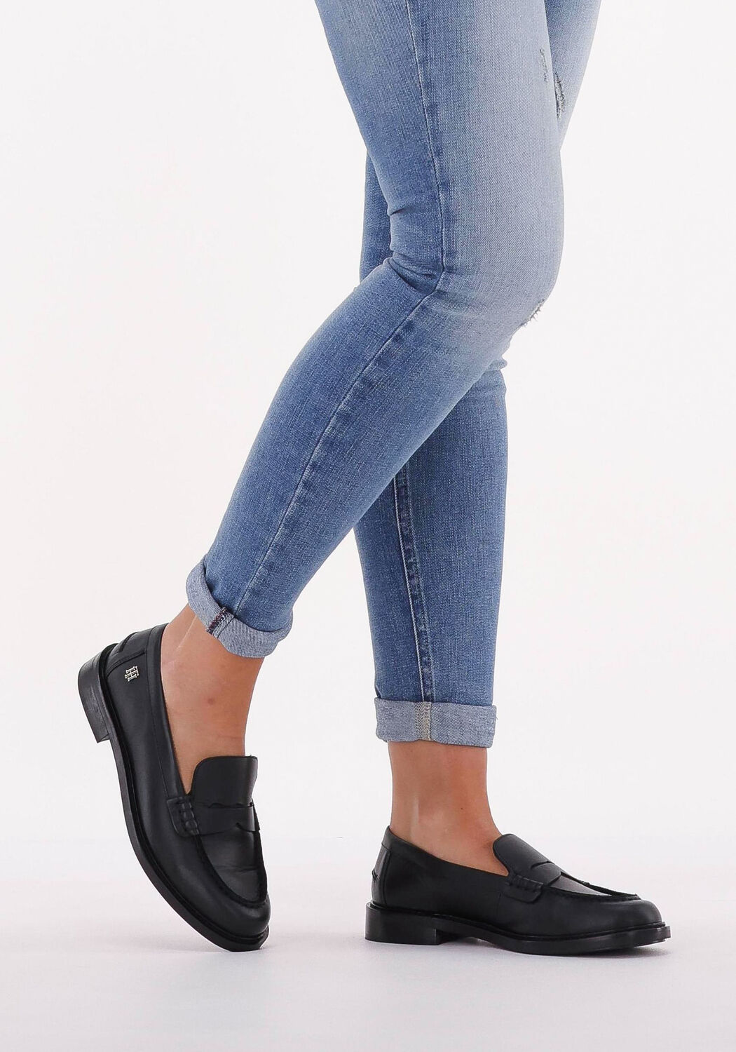 Teagan Echte lederen loafers stijlvolle schoenen, platte schoenen Zwarte dames loafers Schoenen damesschoenen Instappers Loafers 