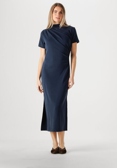 Donkerblauwe MY ESSENTIAL WARDROBE Midi jurk HELLEMW DRESS - large