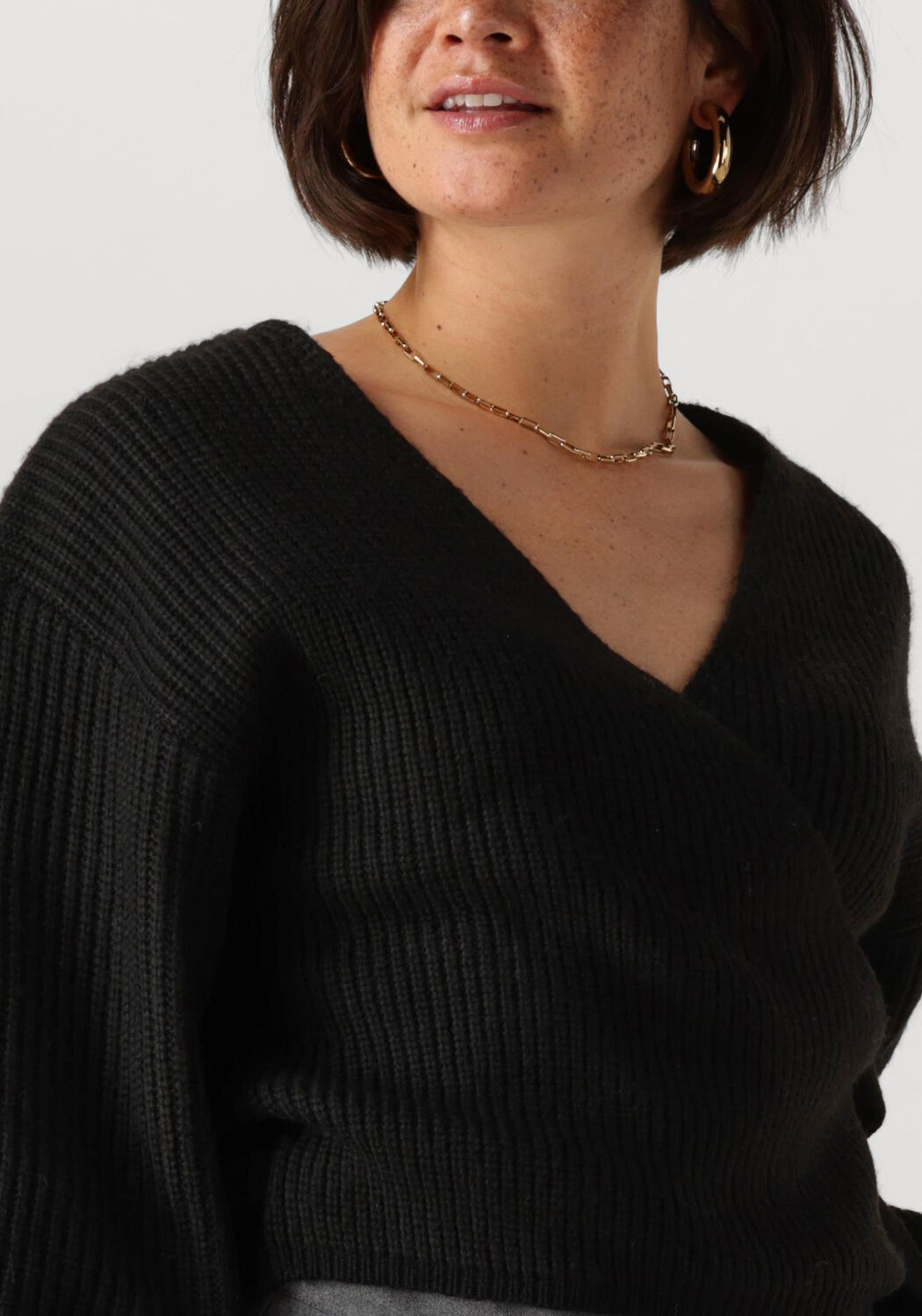 ANOTHER LABEL Dames Truien & Vesten Abby Knitted Cardigan Zwart