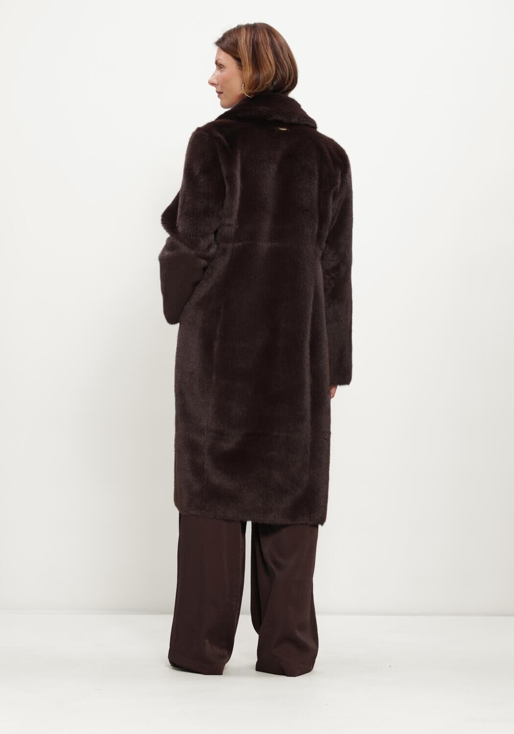 Bruine BEAUMONT Faux fur jas COBY COAT - large