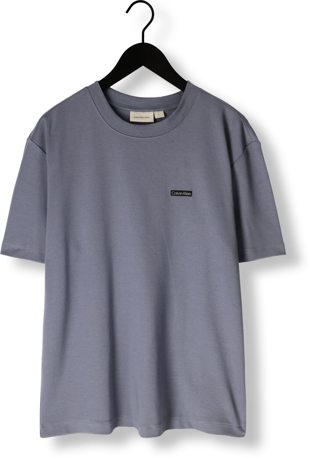 CALVIN KLEIN Heren Polo's & T-shirts Label Tee Grijs