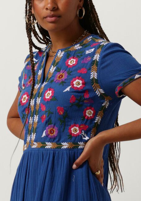 Blauwe LOUIZON Mini jurk ONTOP - large