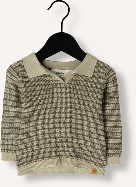 Groene LIL' ATELIER Trui NBMBARKER LS KNIT POLO LIL Groene LIL' ATELIER Trui NBMBARKER LS KNIT POLO LIL - large
