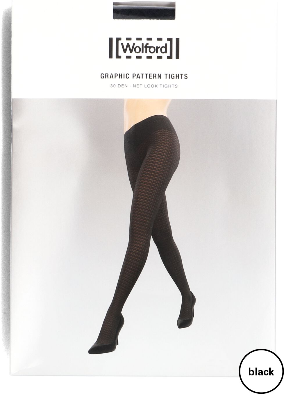 WOLFORD Dames Beenmode Graphic Pattern Tights Zwart