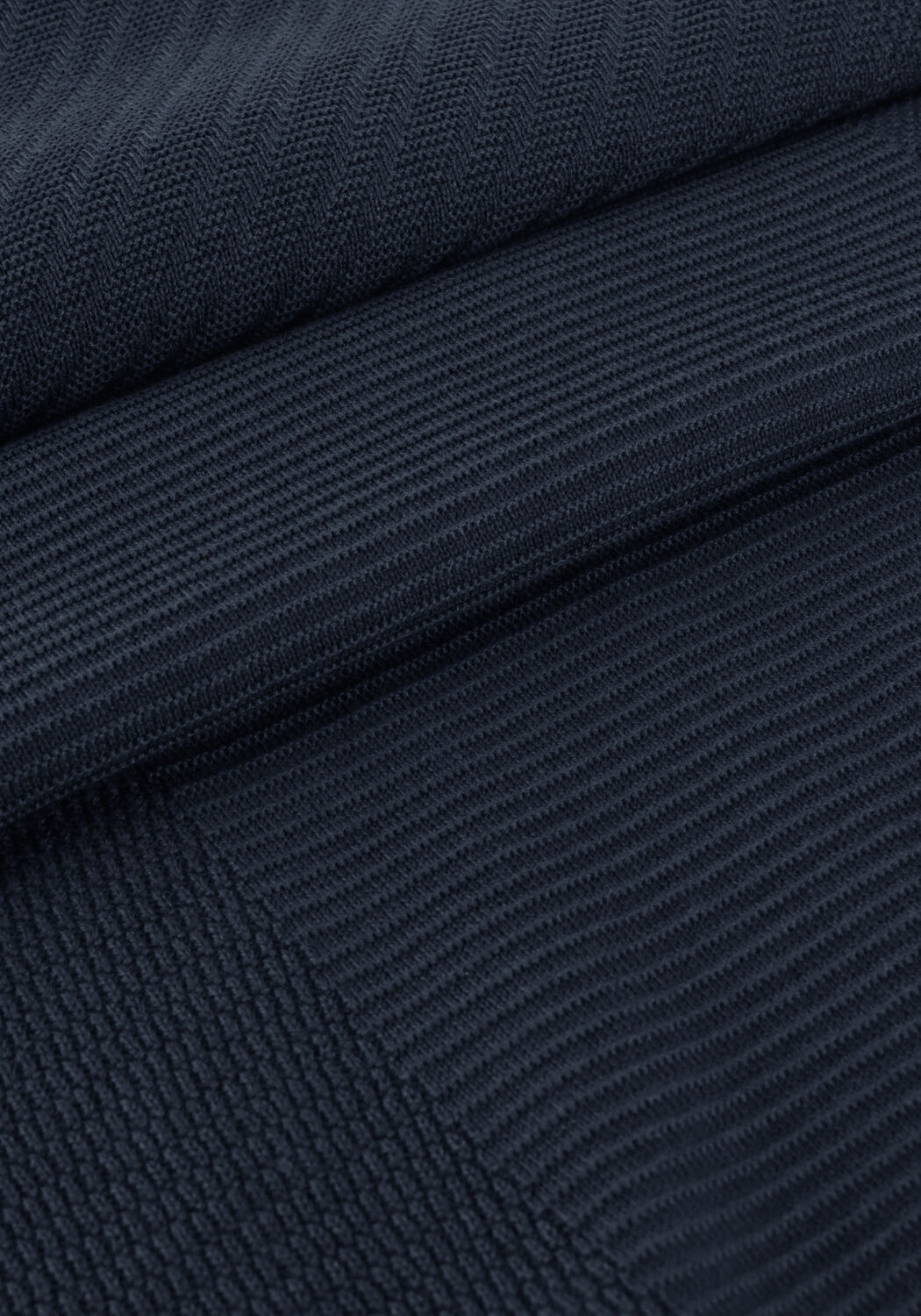 Donkerblauwe CAST IRON Trui CREWNECK COTTON MODAL - large