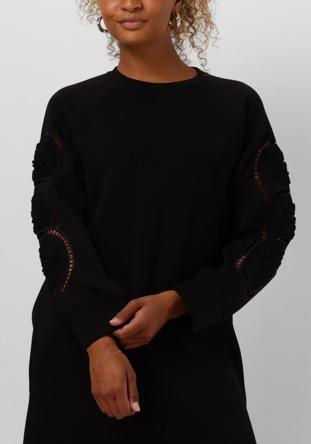 OBJECT Dames Jurken Objdorina Lo L s Sweat Dress Zwart