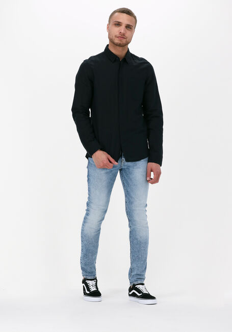 Zwarte CALVIN KLEIN Casual overhemd COTTON LINEN CHEST POCKET SHIRT - large
