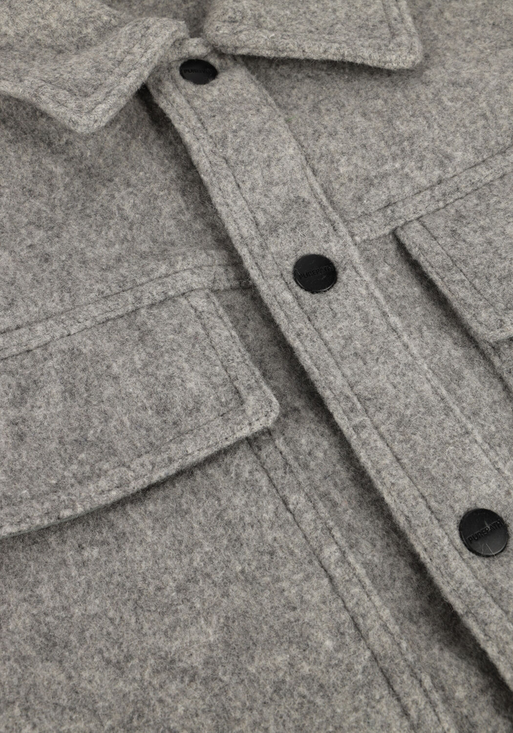 Grijze PURE PATH Overshirt REGULAR FIT SHIRTS OVER203 - large