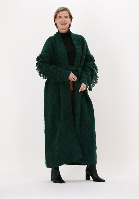 Donkergroene SILVIAN HEACH Vest LONG CARDIGAN CLEVELAND - large