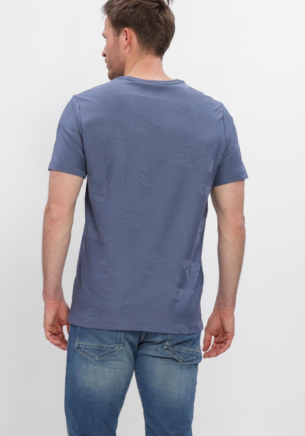 Blauwe PME LEGEND Polo SHORT SLEEVE R-NECK JACQUARD JERSEY - large