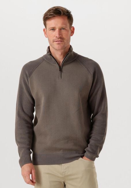 Taupe GENTI Trui TURTLE ZIP - large
