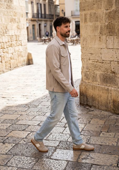 Beige BLUE INDUSTRY Overshirts OVERSHIRT STRETCH - large