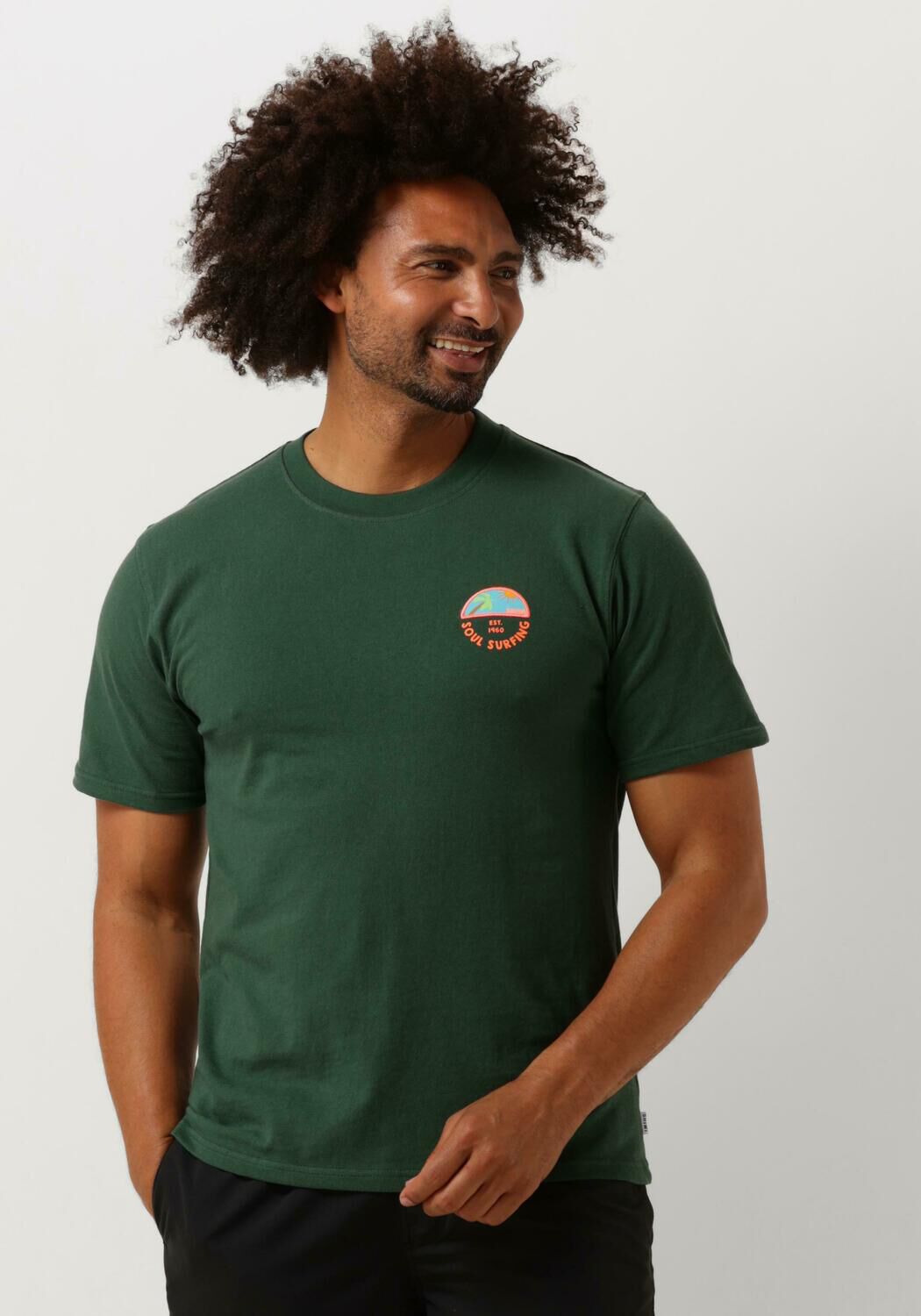 SHIWI Heren Polo's & T-shirts Men Soul Surfing T-shirt Groen