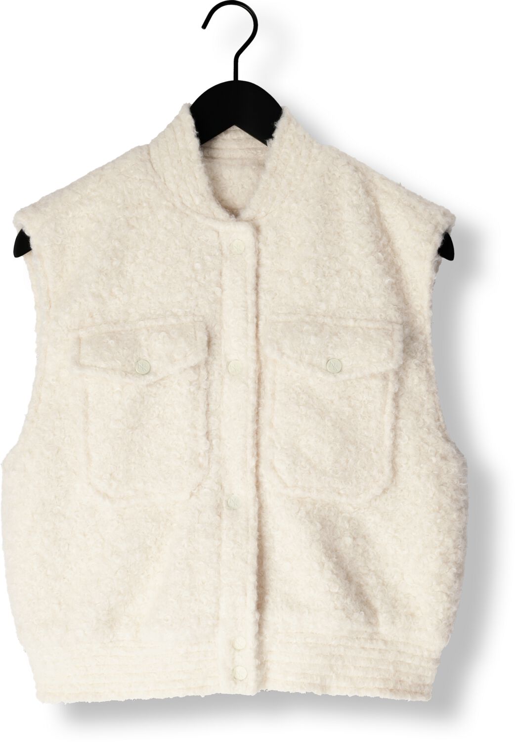 NUKUS Dames Blazers Mia Gilet Boucle Wit