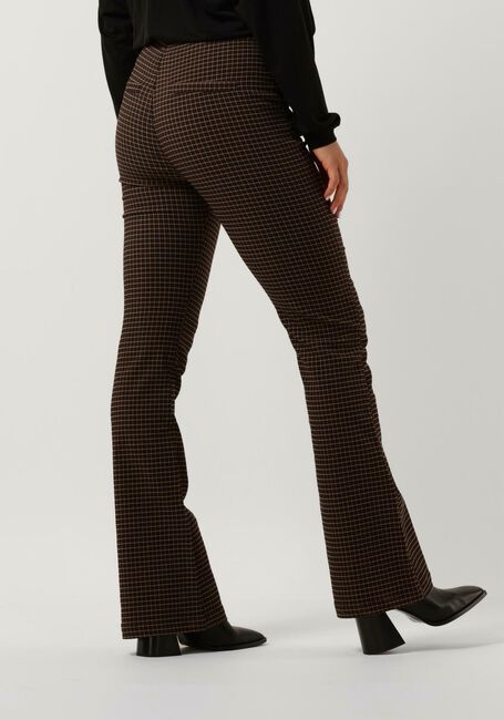 Bruine MINUS Flared broek CARMA CHECK FLARED PANTS - large