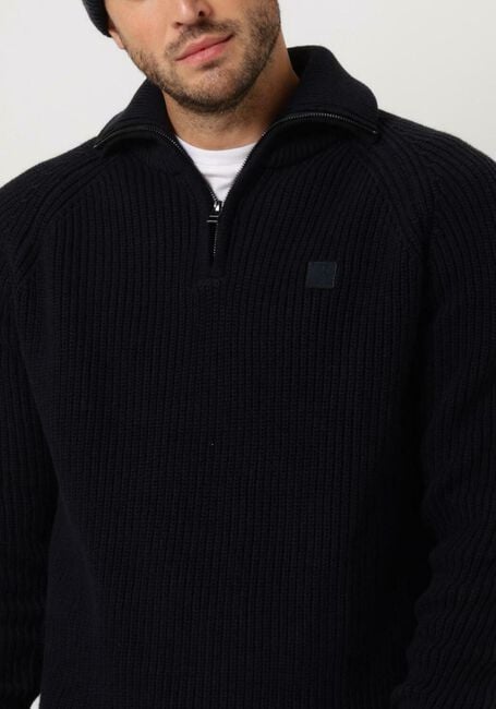 Donkerblauwe BUTCHER OF BLUE Trui OVERLAND HALF ZIP - large